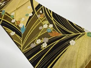 若松に桜模様織出し袋帯